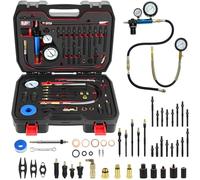 QWORK® 46 piezas juego de comprobador de compresión y pérdida de presión - 0-50 bar/0-725 psi para motores diésel y gasolina, M8, M10, M12, M20, M22, M24