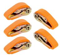 QWORK® 5 Piezas Correas Amarre trinquete Set, 2.5cmx2m cinchas de Amarre pequeñas, para Kayak, Tabla de Surf, Bicicleta, Motocicleta, Coche