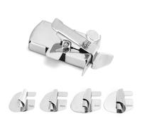 QWORK® 5 Piezas Máquinas de Coser Prensatelas para Dobladillo Enrollado con Guía de Costura Magnética, Acero Inoxidable, Prensatelas para Dobladillo Enrollado 7/8/9/10 mm