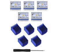 QWORK® 5 piezas TMC2208 V1.2 controlador de motor paso a paso impresora 3D, con destornillador disipador térmico para piezas de impresora 3D