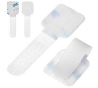 QWORK® 50 Piezas Gestion Des câbles Sous le Bureau, 90 * 30mm, Organizador de Cables Adhesivo, Adhesión Fuerte - Blanco