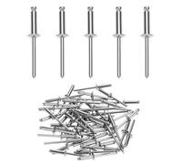 QWORK® 50 piezas remaches ciegos, 4.8 x 16 mm, acero inoxidable 304