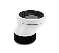 QWORK 50mm Offset Inodoro Conexión Tubería Inodoro Plástico Blanco