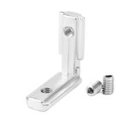 QWORK® 50uds. Conector de Esquina de 90° para Perfil Aluminio EU-2020 Ranura 6mm, M4