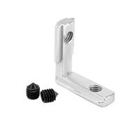 QWORK® 50uds. Conector de Esquina de 90° para Perfil Aluminio EU-2020 Ranura 6mm, M5