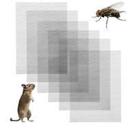 QWORK 6 hojas de malla de alambre de acero inoxidable 304 de 15 x 21 cm, 20 mallas (agujero de 1 mm), a prueba de roedores e insectos, resistentes al óxido y a las mordeduras, para ladrillos de aire y