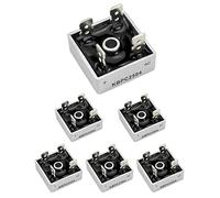 QWORK® 6 PCS KBPC2504 400V 25A AC a DC Puente rectificador monofásico para aplicaciones de electrónica de potencia