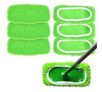 QWORK® 6 Piezas de paños de Suelo Secos/húmedos compatibles con limpiapisos Swiffer, paños de Microfibra Lavables para Limpieza en húmedo y en seco.