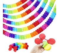 QWORK® 6 Piezas guirnaldas de Papel Coloridas, guirnaldas de Fiesta Colgantes, Conjunto de guirnaldas de Papel, para decoración de cumpleaños, Bodas y Carnaval