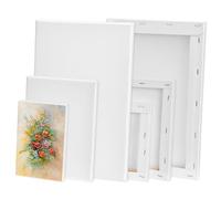 QWORK® 6 Piezas lienzos set, lienzos artísticos 30x20, 20x15, 15x10 cm, lienzos con marco, para óleo, acrílico, acuarela