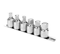 QWORK® 6 Piezas llaves de tapones drenaje aceite, accionamiento de 1/2" con 8mm, 10mm, 12mm, 14mm, 1/2", 3/8" tapon carter aceite, tomas de servicio de aceite