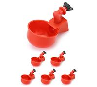 QWORK® 6 Unidades Bebedero Gallinas Automatico, Comedero Gallinas Dispensador de Agua para Pájaro Codorniz Paloma Pollo Gallina