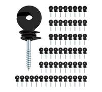 QWORK® 60 Piezas Aisladores de Anillo, Anillo Aislador Para Hilo, Para Cuerdas, Alambres y Hebras.