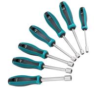 QWORK® 7 Piezas Destornillador de Llave Tubo, Llave de Tubo Hexagonal 6-12 mm, Destornillador, para Tornillos Hexagonales Externos