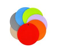 QWORK 7 Piezas salvamanteles de Silicona, Protector sartenes Silicona, salvamanteles para ollas Calientes