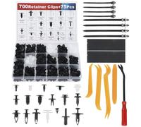 QWORK® 775 piezas clips de fijación para automóviles, juego de abrazaderas para paneles de puerta auto, para mayoría de los automóviles