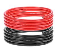 QWORK® 8 AWG 8,3 mm² Cable de Silicona - 1,5 m Negro y 1,5 m Rojo - Cable Electrico 1650 Hilos Alambre de Cobre Estañado para RC Coche, Avión no Tripulado, Batería de Avión, etc