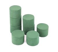 QWORK® 8 Pieza Cilindros de Espuma Floral de 8 x 6 cm para Arreglos, Espuma Floral Húmeda en Color Verde, Ideal para Bodas y Celebraciones