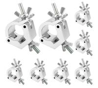 QWORK® 8 piezas abrazaderas para truss 30-36 mm, capacidad nominal hasta 100 kg, soporte de aleación de aluminio para luces de escenario