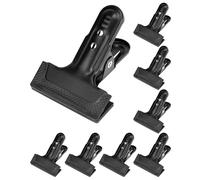 QWORK® 8 Piezas Clips de Resorte para Estudio Fotográfico Mordazas de Sujeción Fuertes Protección de Goma Metal Clips de Fondo de Cámara Fotográfica Versátiles