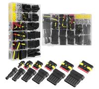 QWORK® 808 Piezas Conectores para automóvil, conexión de Enchufe Impermeable para automóvil 1/2/3/4/5/6 Pines, para automóviles, Camiones, Barcos, Motocicletas