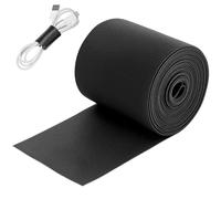 QWORK® 9 CM x 4 M Correas de Gancho y Bucle de Doble Cara, Doble Cara Cables Para Atando Cable, para gestión de Cables y Manualidades de Bricolaje