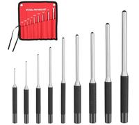 QWORK® 9 Piezas punzones set, 1/16-5/16 pulgadas botadores acero de cromo-vanadio, para reparación de automóviles, relojes, joyería y manualidades
