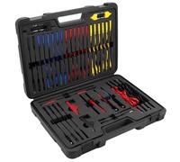 QWORK® 92 Piezas Multímetro Cables de Prueba Kit, Multifuncional Conjunto de Diagnóstico de Circuito Automotriz con Pinzas de Cocodrilo, Sondas, Terminales de Conexión