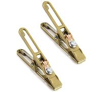 QWORK Abrazadera de tierra de soldadura de tierra, 2 paquetes de 260 A, latón en forma de A, abrazadera de tierra de soldadura, agarre de cobre para máquina de soldadura 260/300/500A