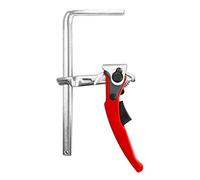 QWORK® Abrazaderas de carril, abrazadera de barra de liberación rápida con capacidad de 160mm y profundidad de garganta de 60mm para lijar, cortar, 1 Pieza