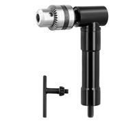 QWORK® Accesorio de taladro angular, portabrocas, 90 °, portabrocas de 0.8-10 mm, aleación de aluminio, par máximo 25 Nm