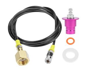 QWORK® Adaptador CO2 Manguera alta presión 1,5 m, adaptador de conexión rápida para cilindros CO2 W21.8-14, compatible con SODASTREAM DUO/TERRA/ART
