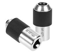 QWORK® Adaptador de llave de dado para machuelos de rosca, juego de 2 piezas, ajustable, accionamiento de 3/8 pulgadas para M3-M12, acero 45#, ideal para quitar tornillos, roscado y espacios estrechos