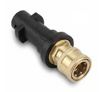 QWORK Adaptador de Pistola para Lavadora a presión, Acoplamiento rápido de latón de 1/4", Compatible con lavadoras de Alta presión Karcher K Series K2, K3, K4, K5, K6, K7