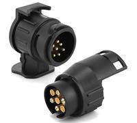 QWORK® Adaptador de Remolque de 13 Pines a 7 Pines y de 7 Pines a 13 Pines, Convertidor de Enchufe Remolque Rsistente al Agua 12 V para Coche y Caravanas