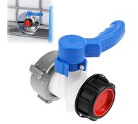 QWORK® Adaptador tanque agua IBC, 75mm IBC Válvula de Mariposa IBC, para contenedor IBC, tanque de agua, barril de lluvia