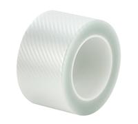 QWORK® Adhesivo de Fibra de Carbono, Adhesivo de 7 cm x 10 m, Protección Universal para Puertas de Coche, Umbrales de Puertas y Parachoques, Transparente