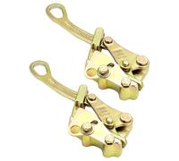 QWORK Agarre de cable 3 T, extractor de mandíbula de cuerda de acero para cuerda de alambre de 0.75 pulgadas, paquete de 2, tirando de 6600 libras
