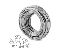 QWORK® Alambre de Aluminio Ø5mm x 20m, Alambre Flexible para Manualidades y Hacer Joyas