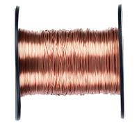 QWORK® Alambre de Cobre Puro al 99,9%, 0,3mm x 100m, Alta Conductividad, Cable de Cobre T2 para Manualidades y Ingeniería Eléctrica