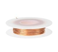 QWORK® Alambre de Cobre Puro al 99,9%, 0,5mm x 50m, Alta Conductividad, Cable de Cobre T2 para Manualidades y Ingeniería Eléctrica