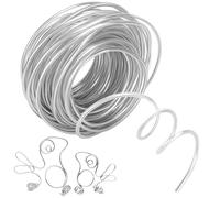 QWORK® Alambre para Manualidades, Alambre de Aluminio Plateado 3 mm x 10 m, para fabricación de Joyas, esculturas DIY, decoración