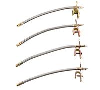 QWORK Alargador Valvula neumatico, Extensión Válvula Todos Neumáticos con Válvulas Estánda, 30cm, 4 Piezas