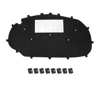 QWORK® Alfombrilla aislante para capó, alfombrilla aislante para compartimento del motor con clips, compatible con VW Golf 6 capó