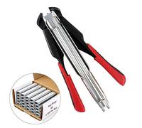 QWORK® Alicate Para Alambradas, Juego de alicates de anillo de cerdo tipo C con abrazaderas de sujeción de clip de montaje con 2500 anillos tipo C para vallas de animales