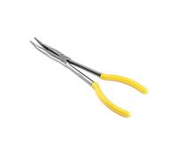 QWORK Alicates De Punta Curva, Alicates Extra Largos de 280 mm / 11", 25 Grados, Herramienta Para Reparación de Vehículos