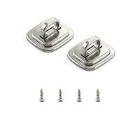 QWORK Anclaje de Bloqueo de Cable para Laptop, Paquete de 2 Accesorios de Anclaje de Acero para Escritorio, Placa Base de Anclaje de Seguridad para cerraduras de Cable de Laptop, para cerraduras de