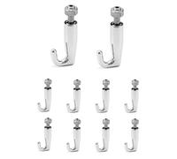 QWORK Art Gallery - Ganchos para colgar cuerda de alambre, paquete de 10 ganchos de metal ajustables para cables de acero de 2,0 mm, sistema para colgar imágenes de galería