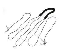 QWORK Ayuda ajustable para entrenamiento de caballos y zancadas con cubierta trasera de forro polar, azul marino/rojo, fomenta el transporte adecuado de la cabeza y un estiramiento cómodo, cuerda de