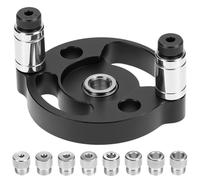 QWORK® Ayuda para perforación en carpintería, localizador de agujeros de aluminio con bocas de perforación de 3/4/5/6/7/8/9/10mm